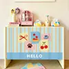 Cortina Capa para Armário de Cozinha Desenho Animado Fofo Capa Feia de Armário Cortina Porta-Sapatos Estante de Armazenamento Cortina de Tecido Decorativa para Armário Velcro