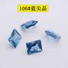 Cristal azul afilado de ángulo recto rectangular verde nano negro nano gema artificial rectangular piedra incrustada de cera 2*4-8*10mm