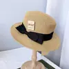 2026Ca4 Mismo Estilo Sombrero Japonés Simple de Copa Plana para Mujer, Sombrero de Paja con Protección Solar para Primavera y Verano, Sombrero de Moda Versátil, Sombrero de Pescador