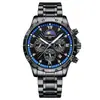 Relógio de Marca de Luxo Masculino Rui Zhi Yuan Relógio Luminoso Masculino Negócios Relógios de Exportação de Xangai Pulseira de Aço Sólido