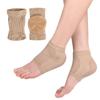 Calcetines de Red para Talón Mejorados Set de Media Pierna Anti-sequedad y Suaves Gel para Ojos Protección del Pie Grietas Anti-desgaste Calcetines Cortos Color de Piel del Pie