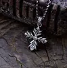 Colgante de Cruz Flor de Diseño en Plata de Ley S925 para Hombres, Joyería de Plata de Nicho Vintage Desgastado, Colgante de Moda Versátil, Estilo Minimalista Hip-Hop