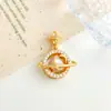 Colar com Pingente Pulseira Pingente Planeta Colorido Transfronteiriço Cobre Micro-Incrustado Zircônia Banhado a Ouro Real Venda Direta da Fábrica Joias para Mulheres