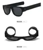 Espelho Dobrável para Viagem Snap-On Óculos de Sol para Fotografia de Rua na Praia Esportes Uv400 Anel Snap-On Óculos Protetor Solar