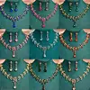 Pendientes de Corona de Novia Europeos y Americanos Transfronterizos Set de Dos Piezas Collar Accesorios para Vestido de Novia Set de Corona de Pedrería de Lujo