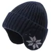 Gorros de Lana Tejidos Cálidos Populares de Otoño e Invierno para Hombres y Mujeres, Gorros de Terciopelo Engrosados con Protección para los Oídos, Gorros de Punto para Ciclismo al Aire Libre