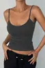 2025 Ropa Nueva Europea y Americana para Mujer Transfronteriza Simple Color Puro Espalda Descubierta Camisola Sexy Sexy Ropa Exterior Reparación de Base