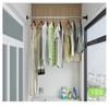 Haste telescópica varanda não perfurada haste de cortina de artefato montada na parte superior haste de cortina de chuveiro de aço inoxidável engrossada vara de cortina de chuveiro haste de suspensão atacado