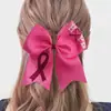 Cinta Rosa de Nuevo Estilo Transfronteriza Día de Concientización sobre el Cáncer de Mama Lazo para el Cabello Elástico Alto Versátil Accesorio para el Cabello Fabricante Mayorista