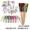 Em estoque atacado sinal de artesanato decoração de cauda de galinha inserção pequenas pétalas de flor sinal de guarda-chuva sinal de coqueiro Flamingo abacaxi