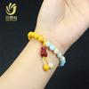 Pulseira de Corda Bodhi Carvão Natural Garra de Gato Realgar Cinábrio Pulseira Feminina Rede Vermelha Círculo Su Bodhi Portátil Fonte Ao Vivo