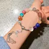 Pulsera Tesoro Súper de Cristal Blanco Natural Amatista Cuarzo Rosa Amazonita Flor de Pegamento Rojo Citrino Piedra Lunar Oro Negro