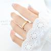 Corea del Sur Dongdaemun Anillo de Temperamento Versátil Acero de Titanio Encaje Escama Brillante Personalizado Anillo para Niña Joyería de Mano