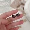 Aretes Retro estilo Hong Kong de Leopardo 2024 Nuevas Explosiones Marrón Maillard Aretes Elegantes Lujo Ligero Aretes de Alta Gama