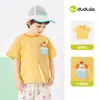 [100% Algodón] Camiseta Infantil Dudu 100% Algodón Verano Niños Manga Corta Estilo Delgado Ropa de Verano para Niñas Tops para Bebés