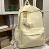 Mochilas para Meninas do Ensino Fundamental, Atmosfera Feminina, Bolinhas, Grande Capacidade, Versátil, Mochilas de Estudante Femininas com Aparência Sofisticada, Ensino Médio