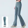 Pantalones de yoga para mujer con sensación de segunda piel, ligeramente acampanados, de cintura alta, levanta glúteos, adelgazantes y que realzan la figura, adecuados para fitness y deportes al aire libre, pantalones largos elásticos