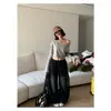Calça de moletom larga com estampa de letras desgastada estilo retrô americano para mulheres, calça reta casual versátil e solta