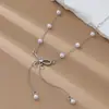 Colar de pérolas estilo Ins feminino versátil design de nicho luxo leve de alta qualidade corrente para clavícula pingente de amor joias atacado
