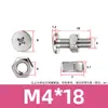 Tornillo y Tuerca Combinación de Dos Piezas para Máquina de Mascarillas y Luminarias, Acero Inoxidable 304 Tornillo y Tuerca