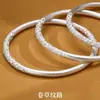 Pulsera de Plata de Ley 9999 con Diseño de Hierba para Mujer, Diseño Cerrado Sólido, Pulsera Tradicional de Plata, Diseño de Nicho, Regalo para Novia