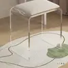 Banqueta de Maquiagem Tendência de Luxo Leve para Quarto de Meninas, Cadeira de Maquiagem Transparente em Acrílico, Cadeira Simples de Maquiagem para Closet