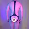 Lencería Sexy para Hombre Lubai: Body Uniforme Transparente sin Desvestir con Cuello Halter, Estilo Abstinencia, Espalda Descubierta y Hueco