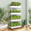Conjunto de Caixas de Cultivo de Vegetais em Camadas para Varanda, Rack de Vegetais para Telhado, Vaso para Frutas Vermelhas, Suporte de Flores para Interior