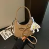 Bolso Bandolera Mujer 2026 Verano Nueva Moda Lazo Nudo Bolsa Dumpling Estilo Coreano Nicho Simple de Mano Hombro