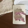Novo Presilha de Cabelo Estrela com Laço Rosa Presilha de Cabelo Lateral Presilha para Franja