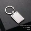 Chaveiro de metal personalidade criativa transferência de calor sublimação blank veneer laser publicidade chaveiro