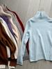 24 Nuevo Diseño de Cuello Alto Sin Costuras 100% Lana 9 Colores Suéter de Cuello Alto Engrosado 2333