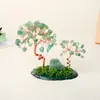 Pedra Bruta de Cristal Natural Peças de Ágata Árvore da Fortuna Ornamento Mesa de Escritório Árvore de Cristal Decoração para Atrair Riqueza para Desktop Atacado