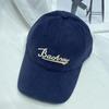 Gorra de béisbol bordada con letras tridimensionales de moda coreana para hombre y mujer, gorra informal de primavera y verano, suave y combinable, parasol.