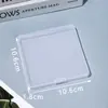 Caixa plástica transparente quadrada de PP com tampa para guardar lentes de contato, esponjas de maquiagem, artigos de papelaria, equipamentos de pesca e outros itens.