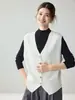 Chaleco de punto de cachemira, cárdigan abierto, cuello en V, corte holgado, estilo para superponer, diseño de cola de golondrina, color liso, casual, prenda exterior versátil
