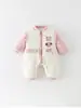 (Personalizado) Traje de Invierno Acolchado Cálido para Bebé, Chaleco Relleno Lindo, Mono, Conjunto de Dos Piezas Suave y Lindo para Bebé