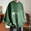 Venda Direta da Fábrica Nova Blusa de Moletom Masculina para Primavera, Outono e Inverno, Camiseta Pulôver de Gola Redonda com Manga Longa, Forro de Fleece e Top Espessado para Envio Transfronteiriço