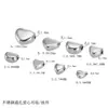 Cuentas Espaciadoras de Acero Inoxidable con Forma de Corazón y Agujeros para Pulseras, Collares, Accesorios de Joyería Hecha a Mano y Accesorios al por Mayor