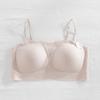Verano Nuevo Soporte Suave Ropa Interior Sin Costuras Sujetador de Mujer Pecho Pequeño Push-Up Sin Copa Vacía Ropa Interior Seda de Hielo Espalda Hermosa Envoltura Pecho
