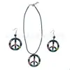 Collar con Símbolo de Paz Multicolor para Fiesta Hippie Accesorios de Ropa para Fiesta Hip Hop Calientes Europeos y Americanos Collar