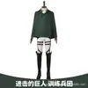 Jaqueta Nado Attack on Titan Cos Corpo de Treinamento Fantasia Cosplay Conjunto Completo 3706