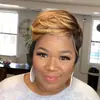 Pixie Wigs AliExpress Peluca Nueva Peluca Europea y Americana Cabello Corto Rizado de Mujer Mechas Teñido Seda de Alta Temperatura Fibra Química Peluca
