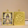 Tangka del Bodhisattva Guanyin Tangka de Guan Gong Zorro de Nueve Colas Tangka de la Grulla Blanca Dios Azul de la Riqueza Dios Amarillo de la Riqueza Colgante Wuye Dios Guardián