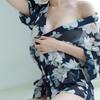 Lencería Sexy Pijama Kimono de Chifón para Mujer Ropa Sexy para el Hogar Estilo Japonés Cárdigan Estampado Bata de Baño para Coqueteo en la Cama 1485