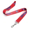 Lanyard de transferencia térmica de poliéster lámina de hierro gancho de ocho palabras insignia de permiso de trabajo insignia de certificado de exposición lanyard de tarjeta de fábrica logo impreso