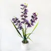 27 orquídeas Phalaenopsis artificiales en un arreglo de bonsái falso para decoración de restaurantes y hoteles, plantas en maceta de flores artificiales creativas para decoración de escritorio de oficina, adornos de flores artificiales