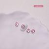 Menina rosa nail art pontiagudo em forma de diamante nail acessórios super flash multi-facetado cristal vidro diamante joias atacado