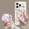 Capa de telefone magnética roxa adequada para iPhone 17 Pro Max, transparente para iPhone 16, com suporte para iPhone 14, para mulheres, capa para iPhone 13