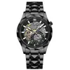 Reloj de Acero Inoxidable para Hombre con Correa Transfronteriza de Amazon, Negocio Europeo y Americano, Cuarzo, Hueco, Resistente al Agua